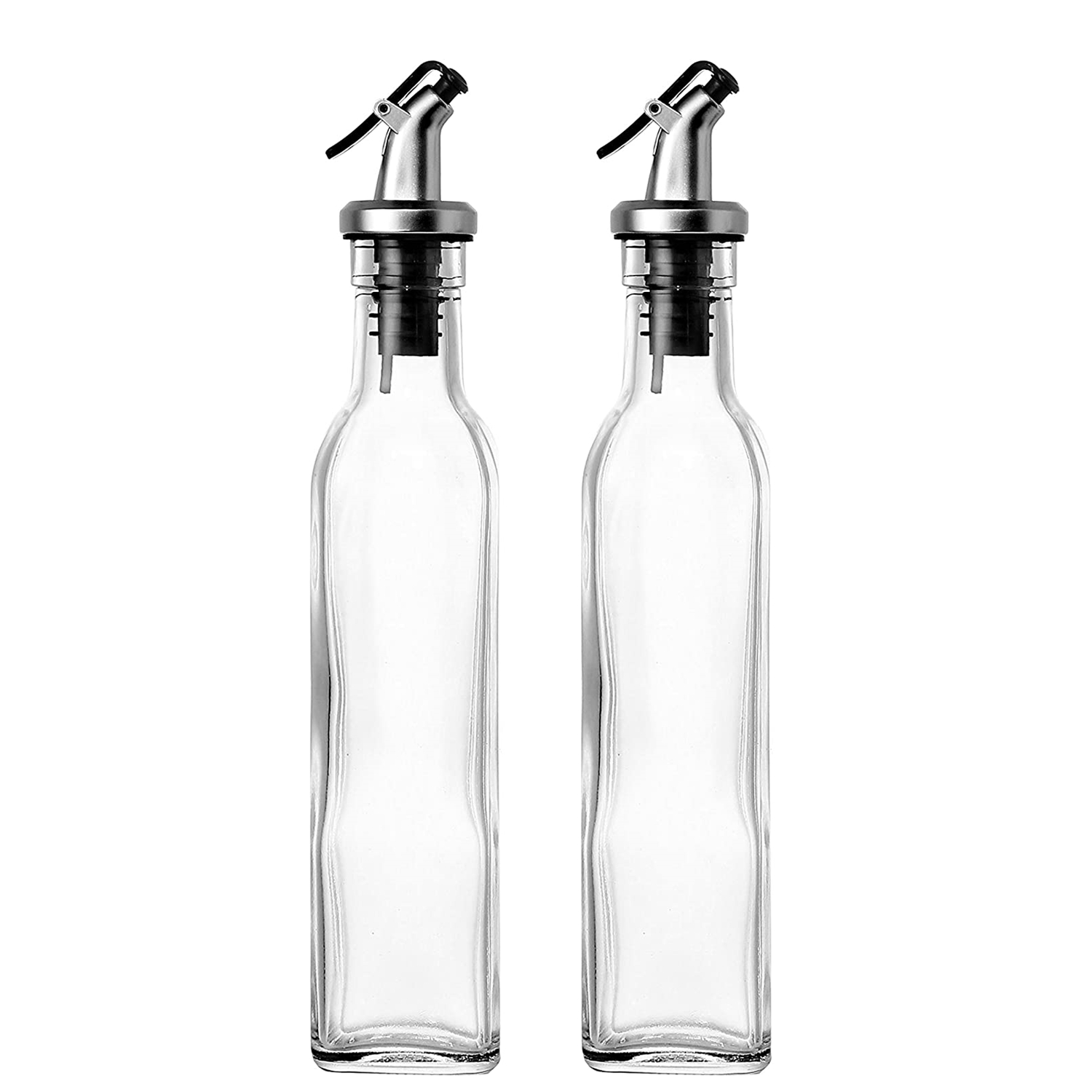 Oil and Vinegar Cruet Glass Bottles with Dispensers Oil and Vinegar Dispenser Set 240ml 350ml 500ml