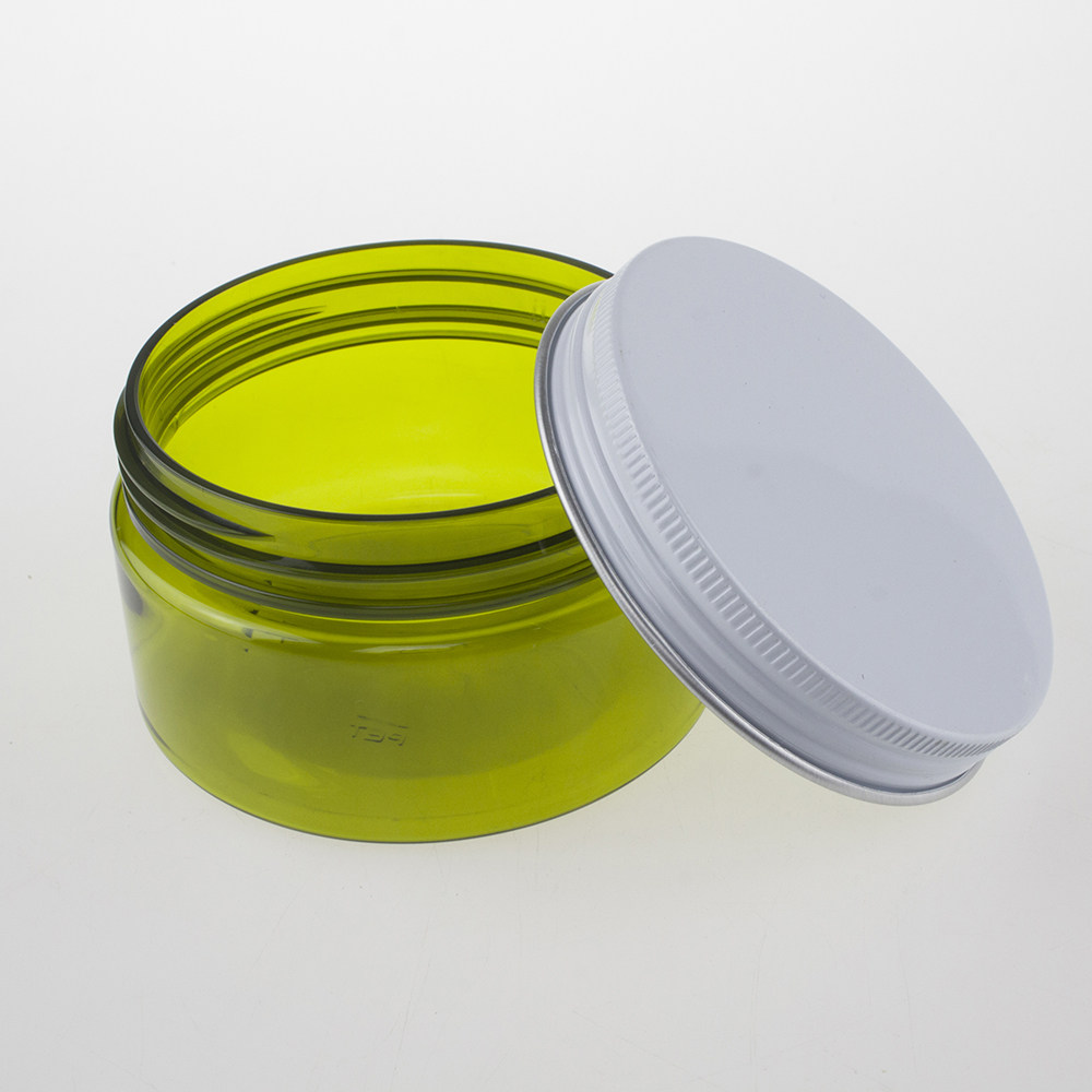Olive Green PETJ67 Cream Plastic Jar, 100g with Screw Cap