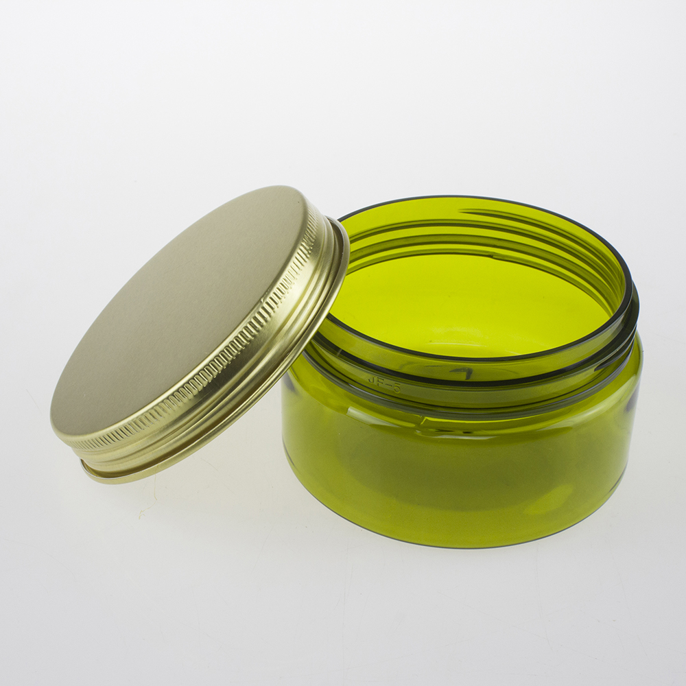 Olive Green PETJ67 Cream Plastic Jar, 100g with Screw Cap