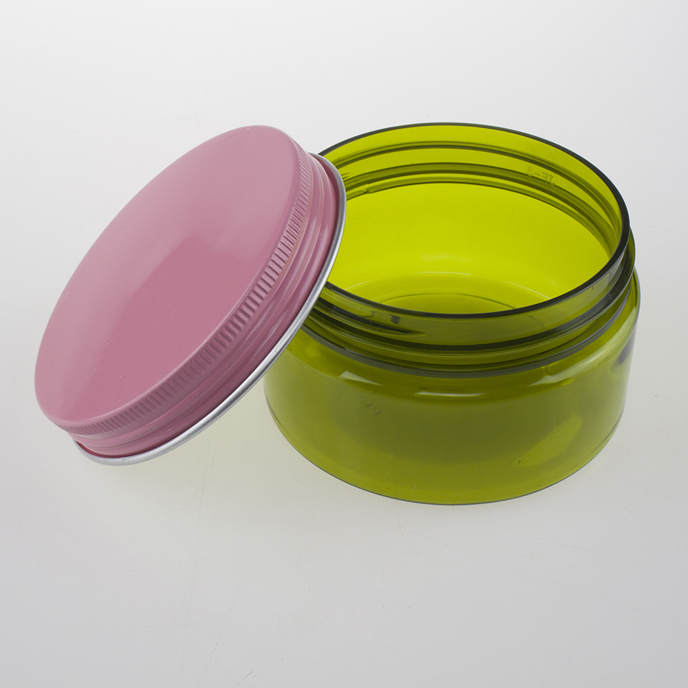 Olive Green PETJ67 Cream Plastic Jar, 100g with Screw Cap