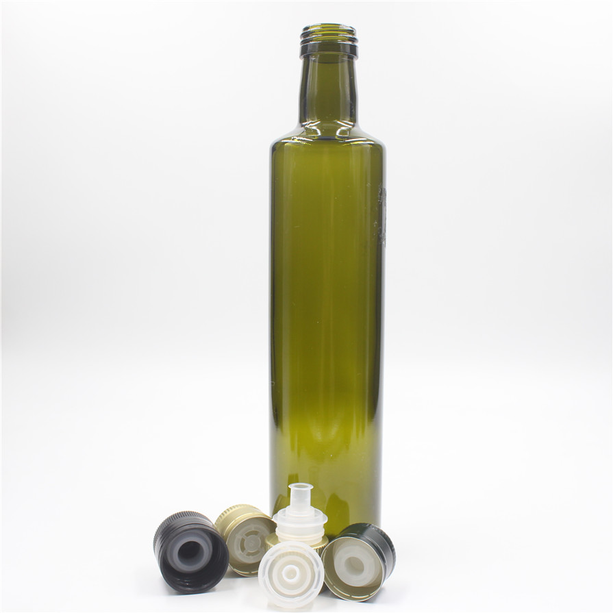 Olive Oil Bottle Green and Clear Square Glass Cooking Oil Dark Green 750ml Acid Etch Liquorpac 39984pcs CN;SHN OB4007 268mm 500g
