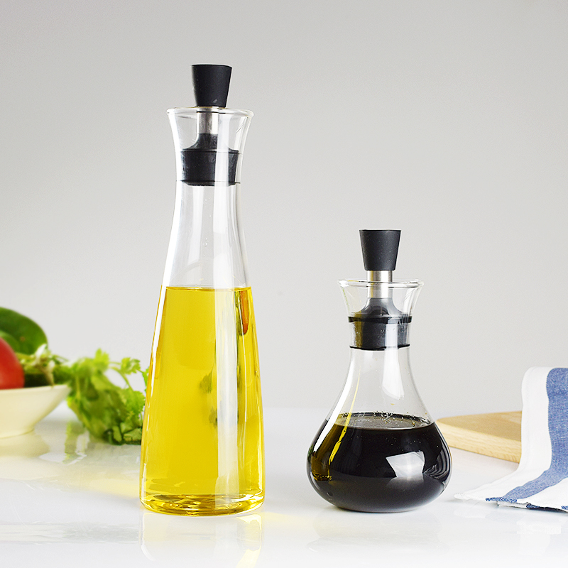 Olive Oil Bottles Borosilicate Cooking Oil And Vinegar Glass Dispenser Storage Bottles