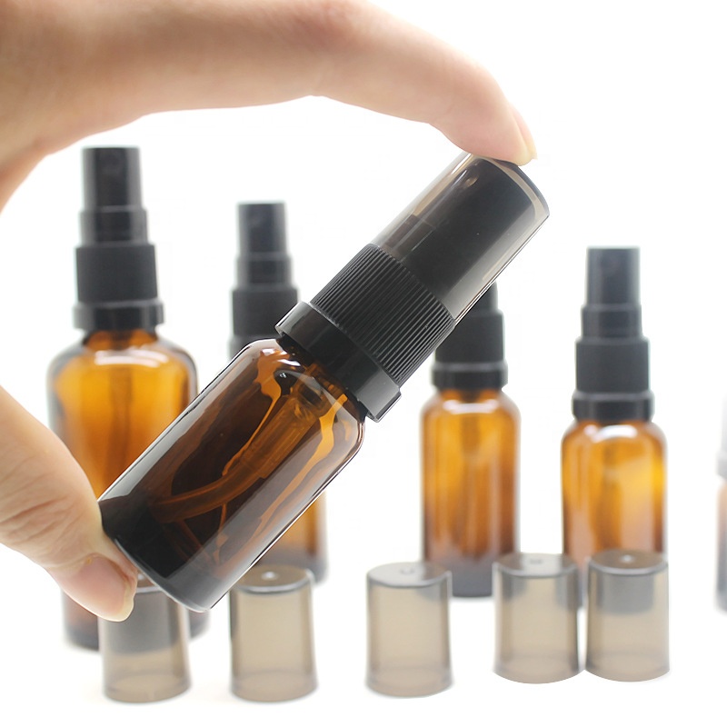 Olive Oil Hair Spray Amber Empty Glass Essential Oil Screen Printing Personal Care Screw Cap