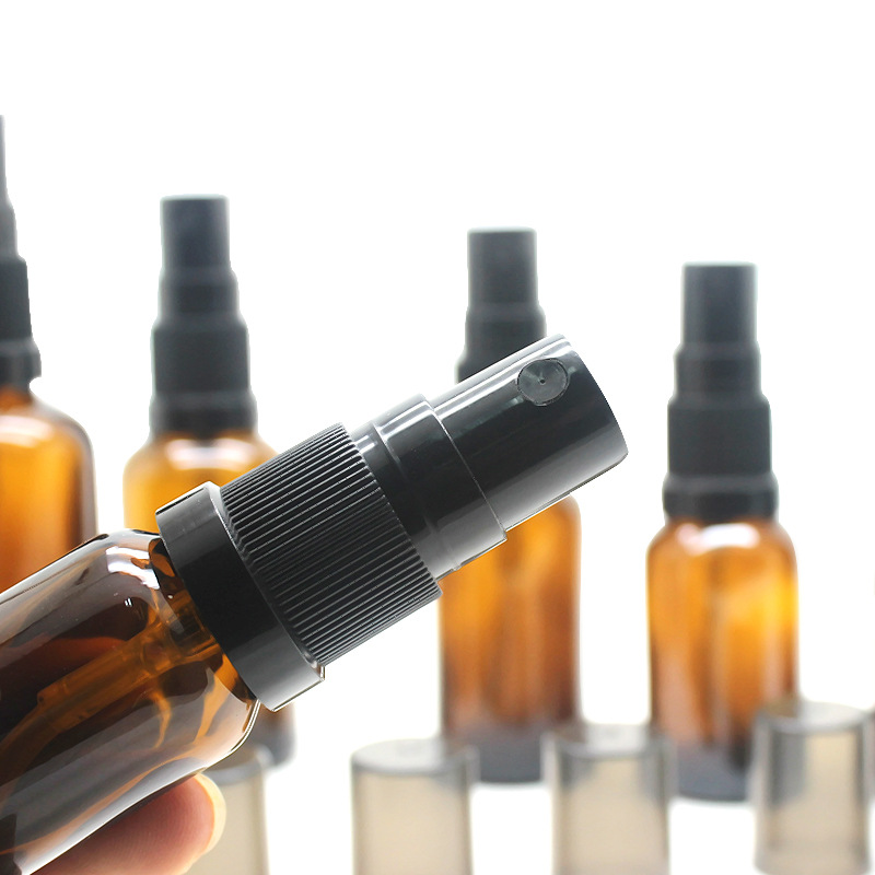 Olive Oil Hair Spray Amber Empty Glass Essential Oil Screen Printing Personal Care Screw Cap