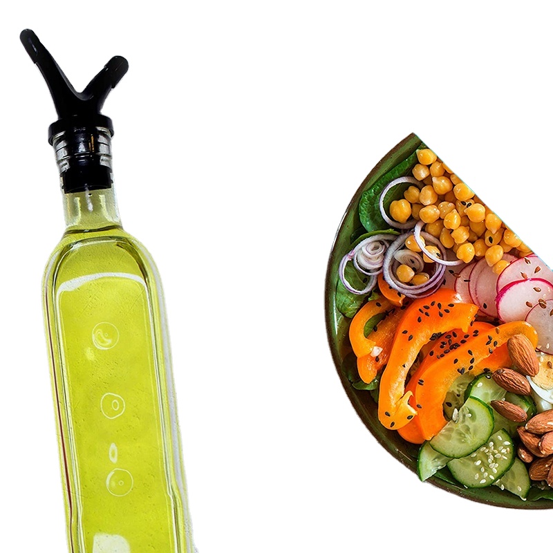 Olive Oil and Vinegar Dispenser Glass Dispenser Bottles Set Cooking Oil Dispenser Set