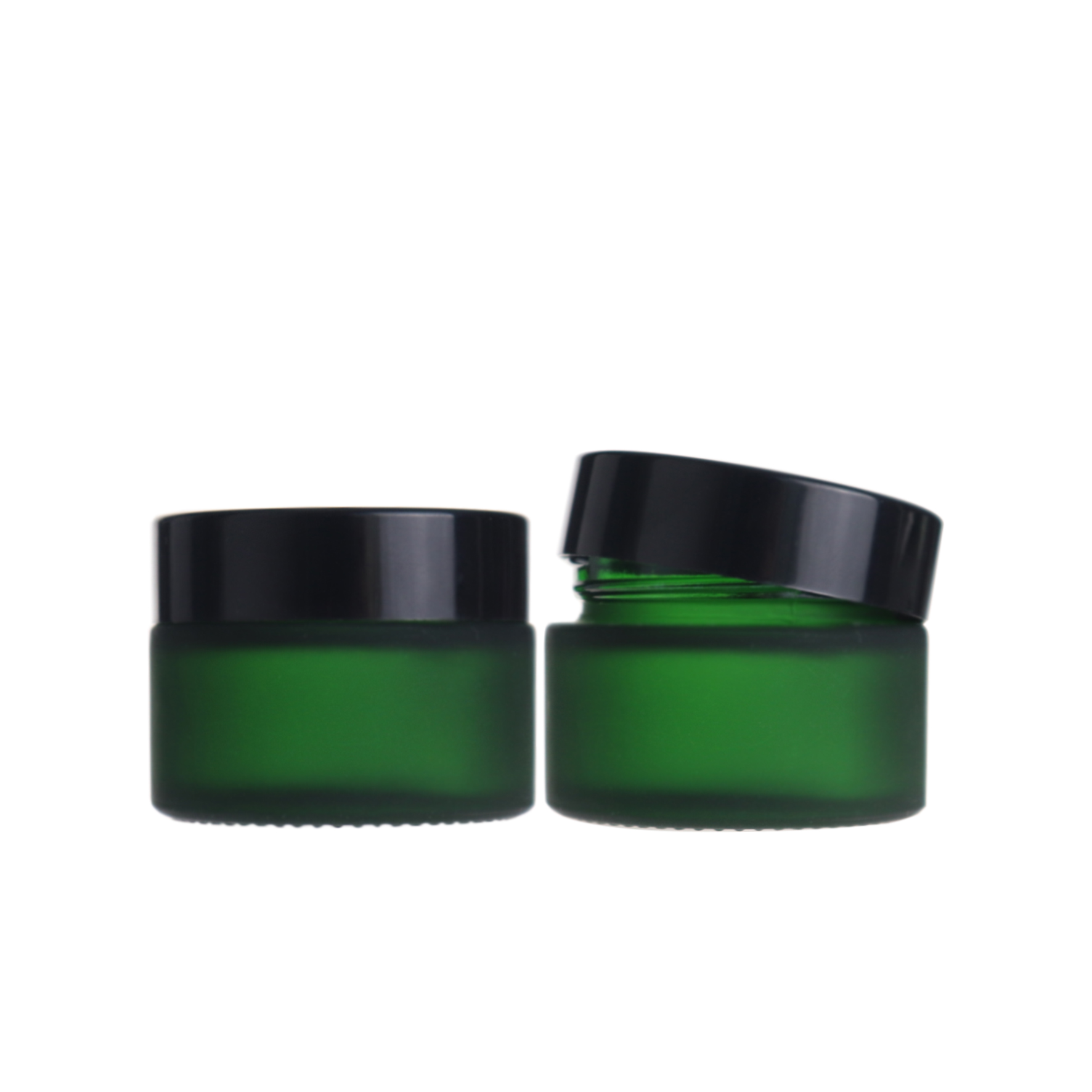Olive green frosted glass jar 30ml cosmetic bottles and jars