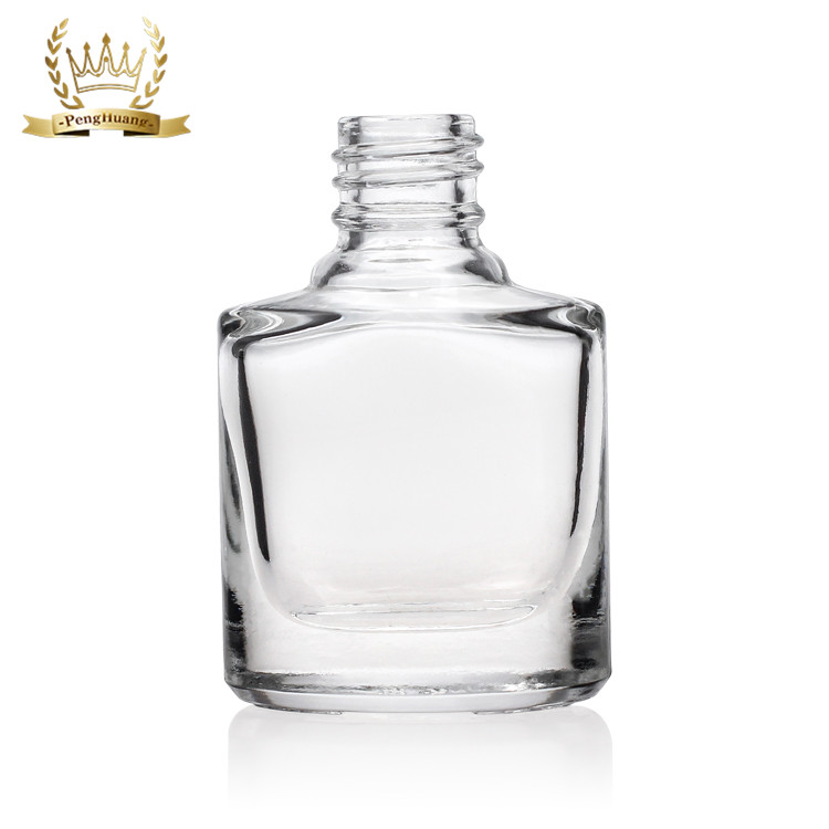 On Sale Empty 8ml Transparent Flat Glass Empty Nail Polish Bottles with Brush