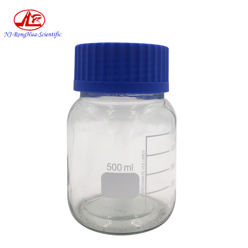 On Sale Laboratory 1000ml Screw Blue Cap Wide Mouth Sealed Glass Reagent Bottle