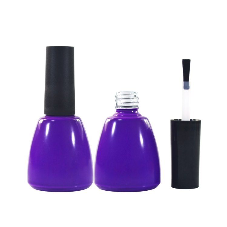 On sale fancy 10ml 11ml 12ml 13ml 14ml 15ml 17ml clear glass empty uv gel nail polish bottle with brush