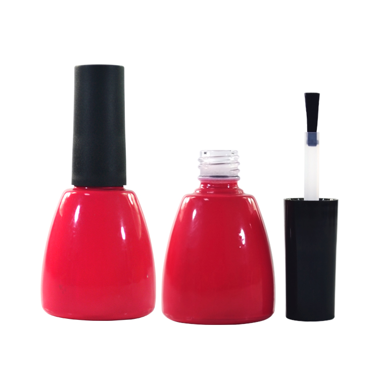 On sale fancy 10ml 11ml 12ml 13ml 14ml 15ml 17ml clear glass empty uv gel nail polish bottle with brush