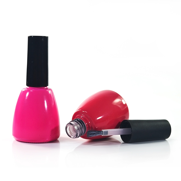 On sale fancy 10ml 11ml 12ml 13ml 14ml 15ml 17ml clear glass empty uv gel nail polish bottle with brush