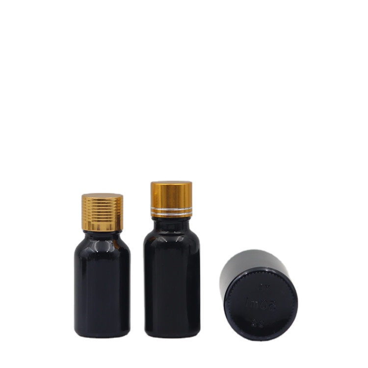 On sale free sample empty cosmetic black essential oil bottle with dropper