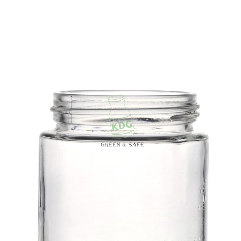 Online Wholesale Customize High Quality Clear Straight Round Food Glass Jar