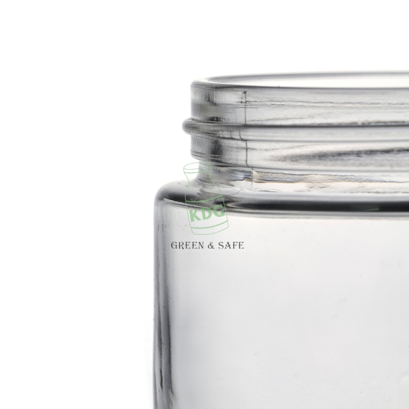 Online Wholesale Customize High Quality Clear Straight Round Food Glass Jar