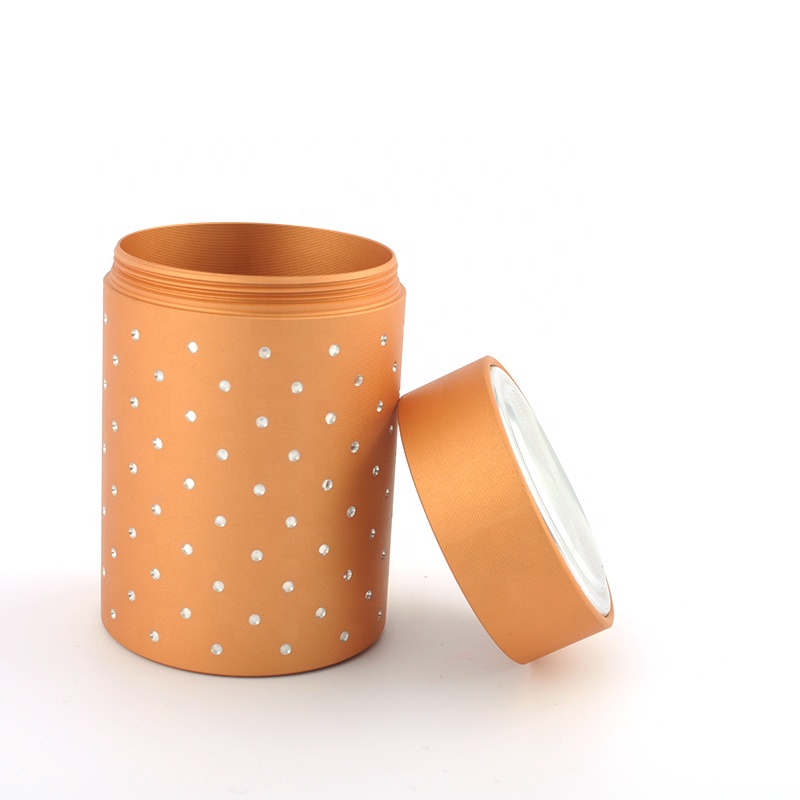 Onuoss JL-034Y OEM Wholesale Small Size Tin Metal Can Custom Logo Tobacco Storage Jar With Lid