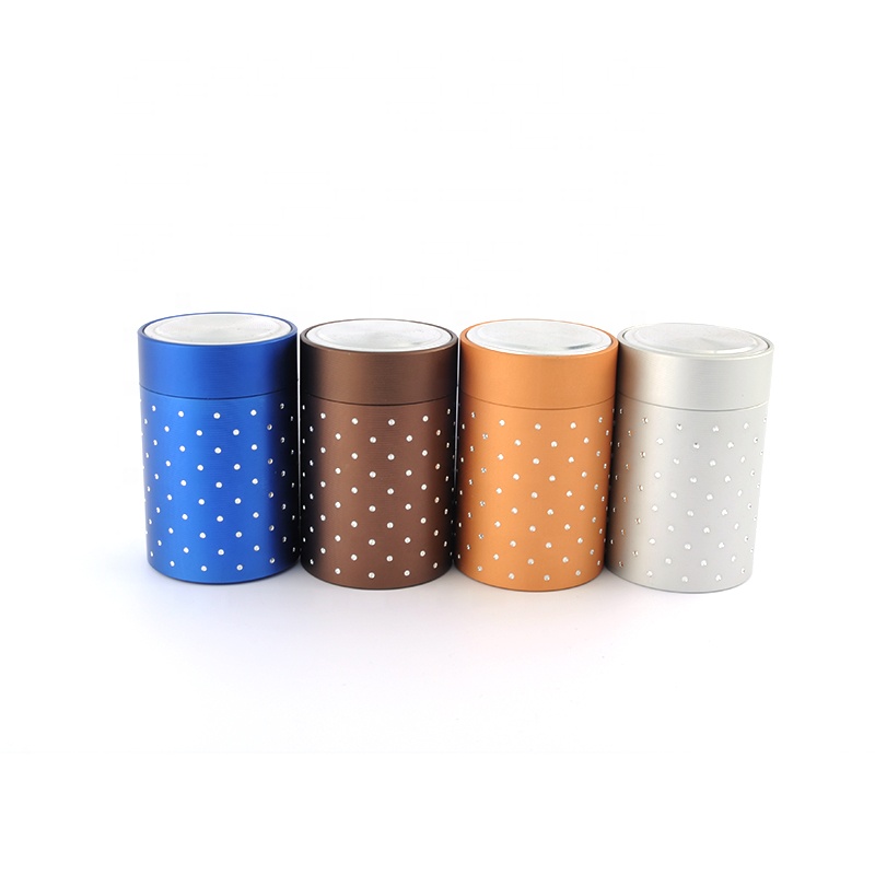 Onuoss JL-034Y OEM Wholesale Small Size Tin Metal Can Custom Logo Tobacco Storage Jar With Lid