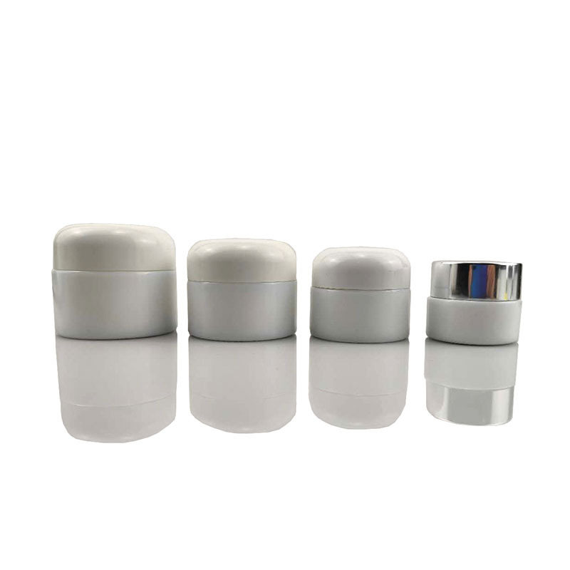 Opal White Ceramic Cosmetic Packaging Glass Jar 15g 30g 50g 100g for Skin Care Cream