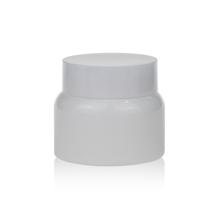 Opal White Porcelain Glass Cosmetic Packaging Set With 3 Spray Bottle and Cream Jar for Skin Care 50ml 100ml 120 ml