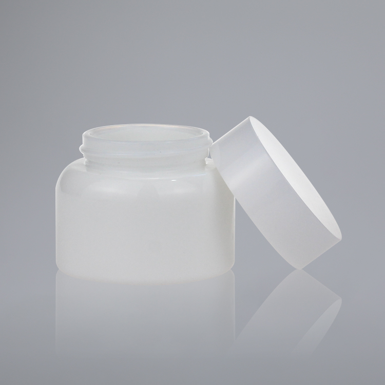 Opal White Porcelain Glass Cosmetic Packaging Set With 3 Spray Bottle and Cream Jar for Skin Care 50ml 100ml 120 ml