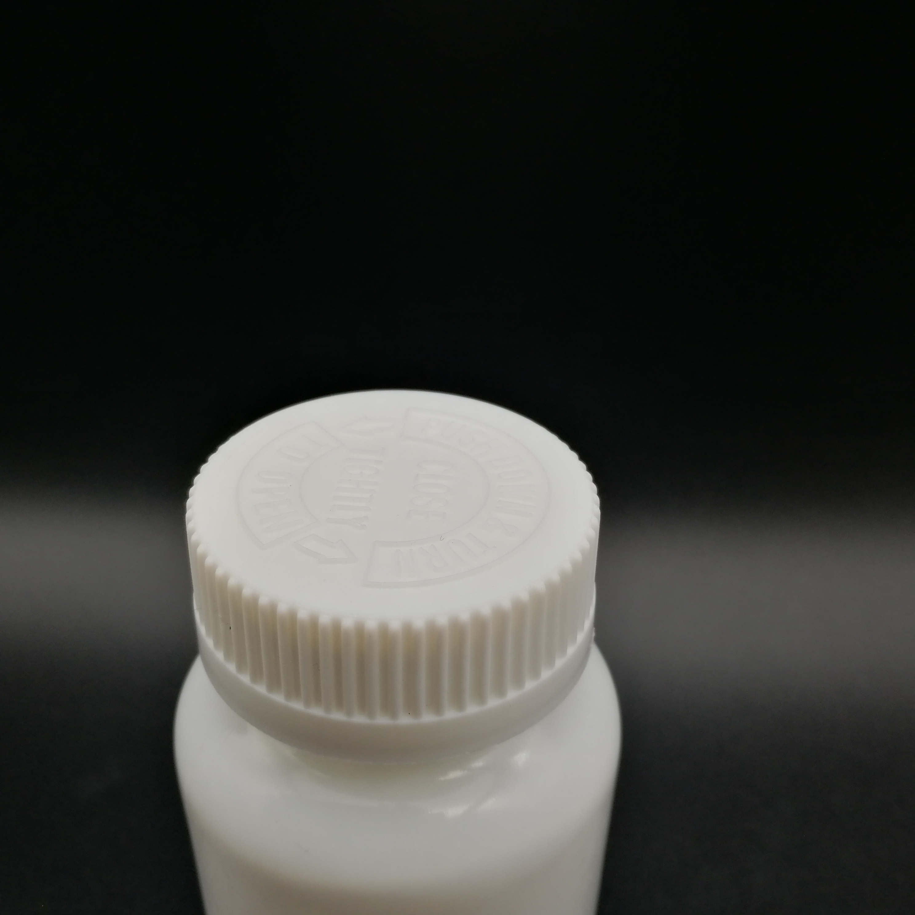 Opal glass white color 60 120 250ml Medicine wide mouth pill bottles with CRC cap