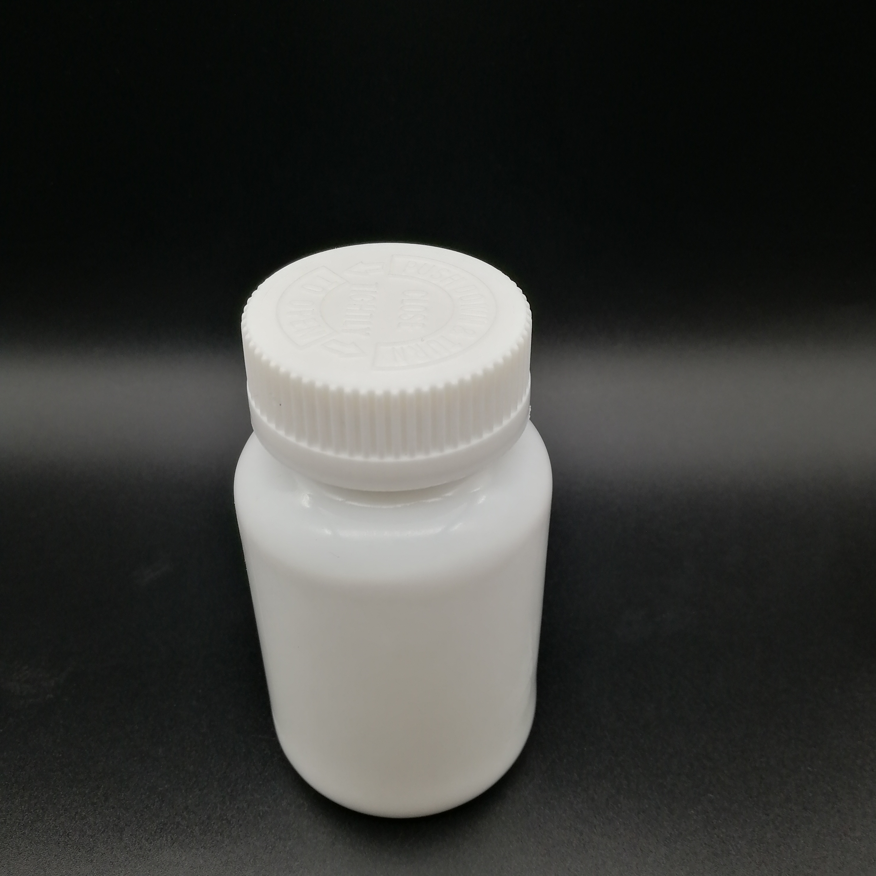 Opal glass white color 60 120 250ml Medicine wide mouth pill bottles with CRC cap