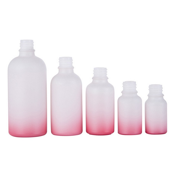 Opal glass white porcelain cosmetic cream bottle jars container 10g 15g 30g 50g 60g 100g with gradient color painting printing