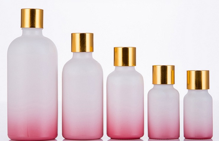 Opal glass white porcelain cosmetic cream bottle jars container 10g 15g 30g 50g 60g 100g with gradient color painting printing