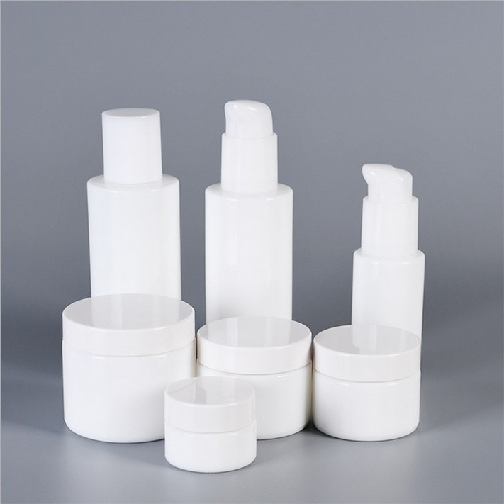 Opal glass white porcelain cosmetic cream bottle jars container 10g 15g 30g 50g 60g 100g with gradient color painting printing