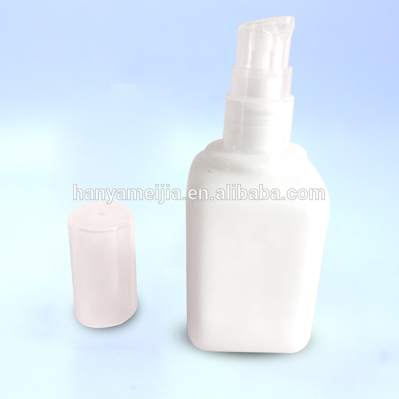 Opal white glass lotion bottle with pump