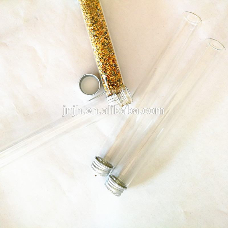 Open Top Tube Glass Bottle with Synthetic Cork