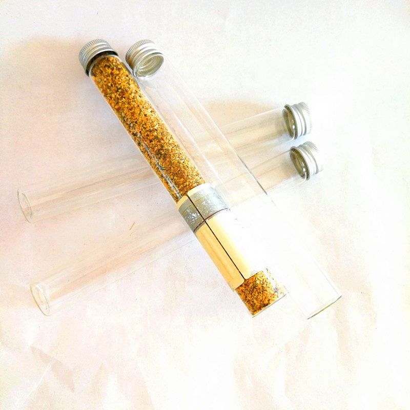 Open Top Tube Glass Bottle with Synthetic Cork