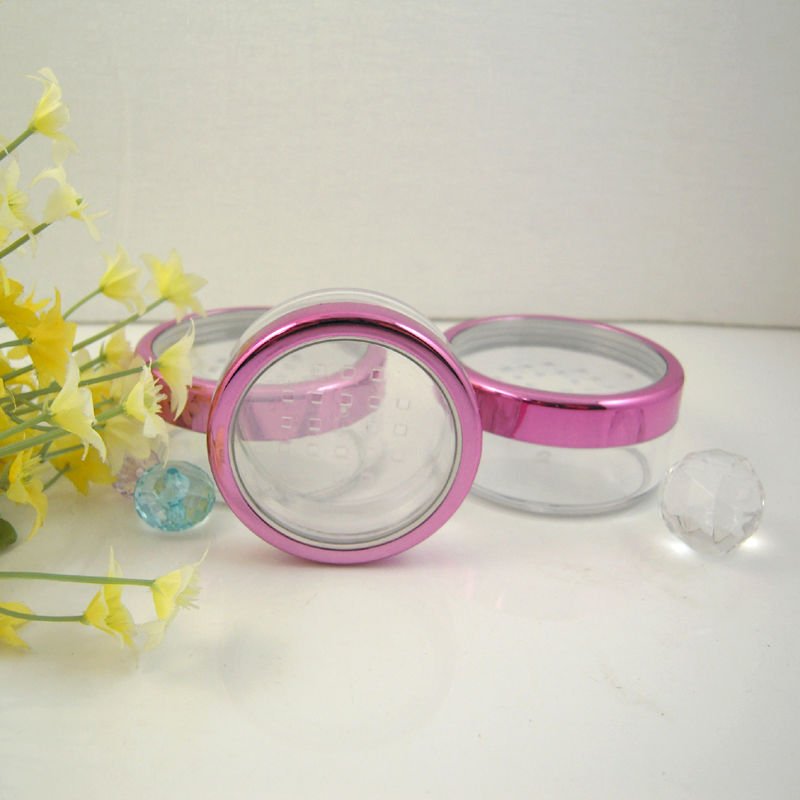 Open window loose powder jar sifter 3&5 10 20 30g transparent jar