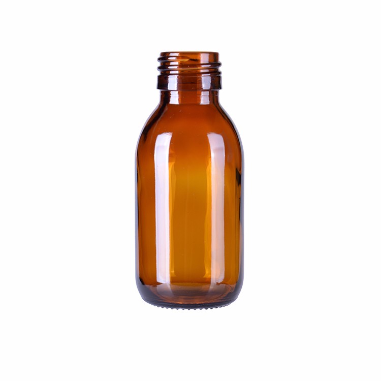 Oral liquid syrup bottle pharmaceutical amber glass bottle 100ml amber bottle