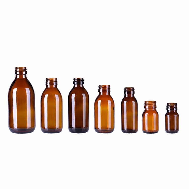 Oral liquid syrup bottle pharmaceutical amber glass bottle 100ml amber bottle