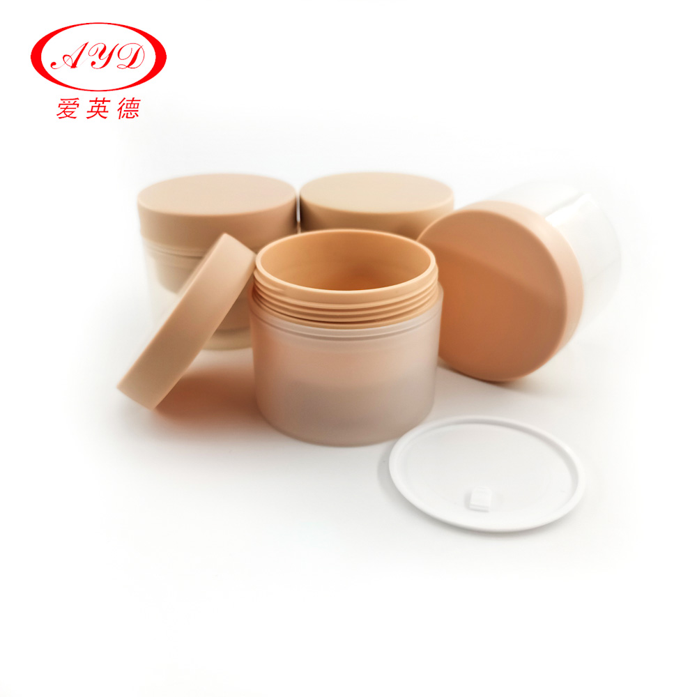 Orange 30g 50g 100g 150g Clear Double Wall PP Plastic Cream Jar Cosmetic Face Body Lotion Container