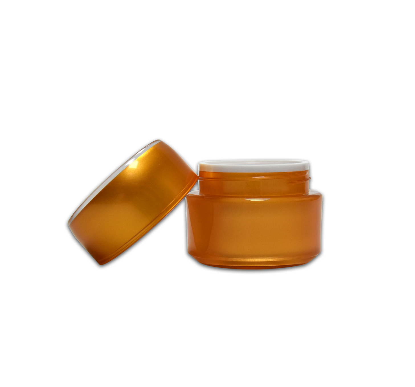 Orange Double Layer PS Plastic Skincare Neck Cream Body Care Packaging Container Jar 30g 50g