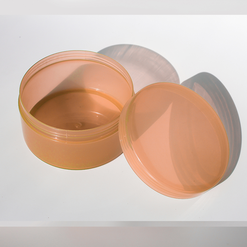 Orange clear 250ml plastic jars scrub containers body butter jars 4oz jars with lids