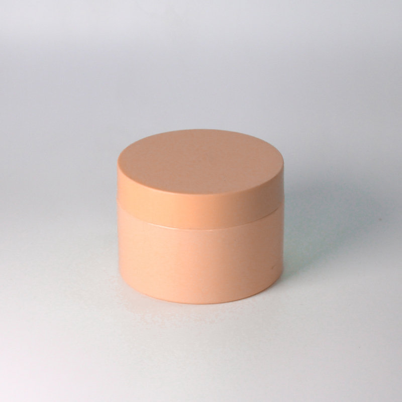 Orange plastic jar containers with lids cosmetic jar eco friendly empty jar container