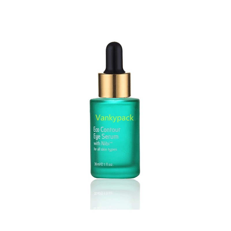 Organic skin care cosmetic face serum essential oil dropper bottle