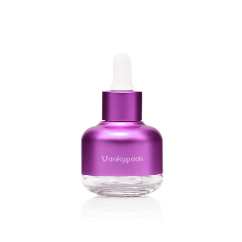 Organic skin care cosmetic face serum essential oil dropper bottle
