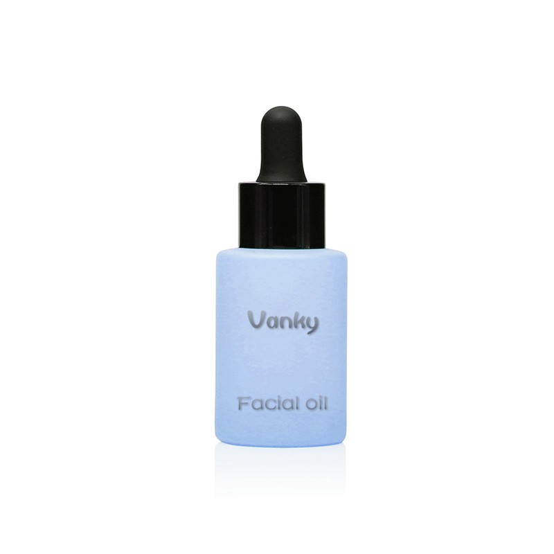 Organic skin care cosmetic face serum essential oil dropper bottle