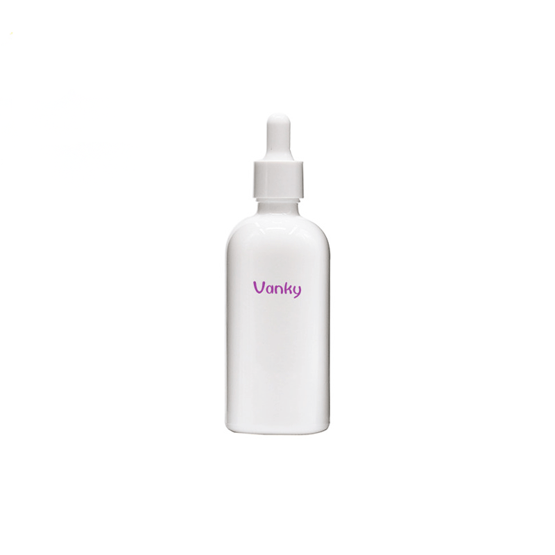 Organic skin care cosmetic face serum essential oil dropper bottle