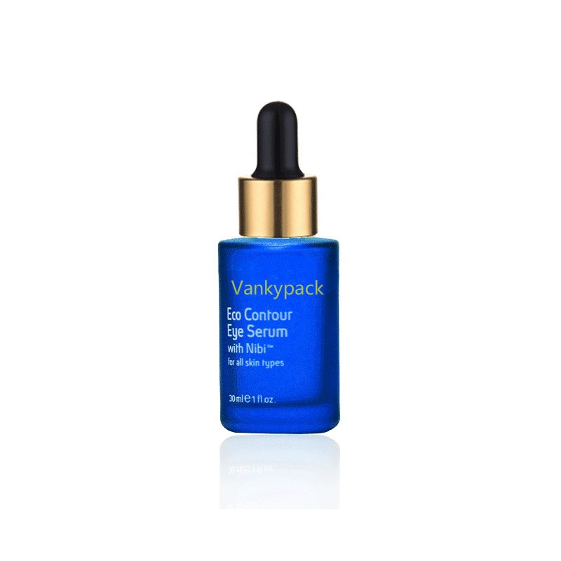 Organic skin care cosmetic face serum essential oil dropper bottle
