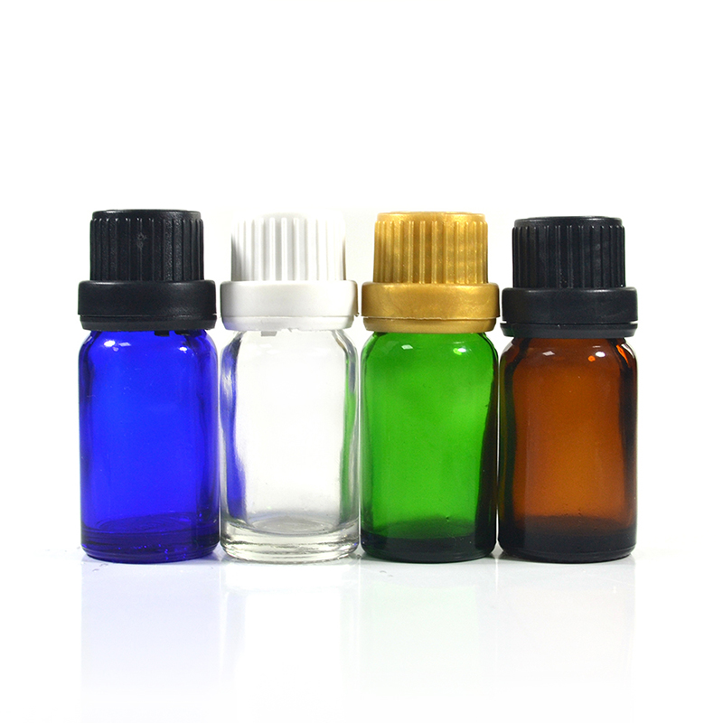 Orifice reducer 5ml 10ml 15ml 30ml 50ml 100ml essential oil amber glass serum bottle with tamper proof cap