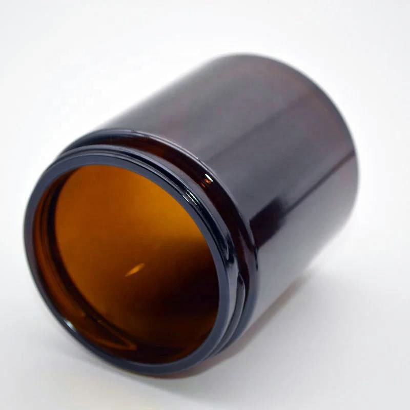 Original Amber 8oz Glass Medicine Bottle With Aluminum Cap