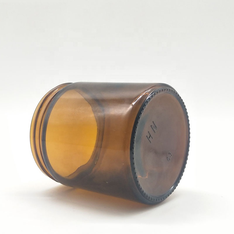 Original Amber 8oz Glass Medicine Bottle With Aluminum Cap