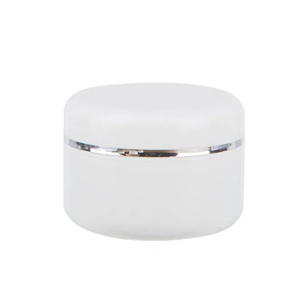 Original design cosmetic container pp material 20g 50g 100g 250g sliver edge cream jar plastic with pp gasket