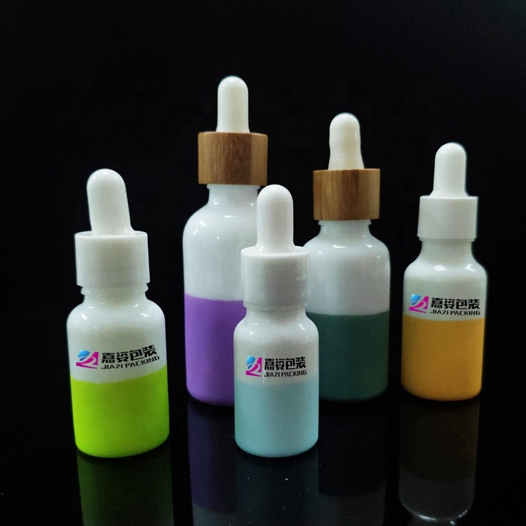 Original ecological bamboo wood circle glass bottle dropper and lid bamboo 100ml