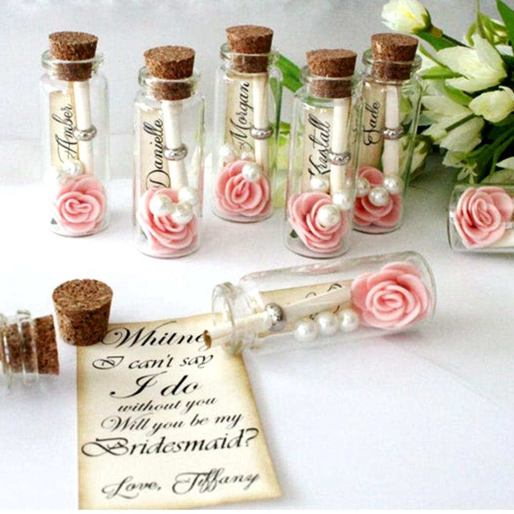 OurWarm Wedding Party Supplies 25ml Cork Stoppers Mini Small Glass Bottles with Label Tags Strings Stickers