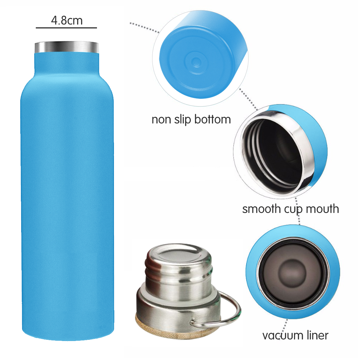 Outdoor Camping Cycling Sublimation Water Bottle Aluminum Sport Bottle With Lid